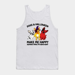 Frenchie & Halloween Make Me Happy Humans Make My Head Hurt T-shirt Tank Top